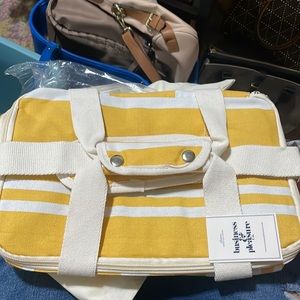 Business & Pleasure THE HOLIDAY COOLER BAG YELLOW STRIPE
